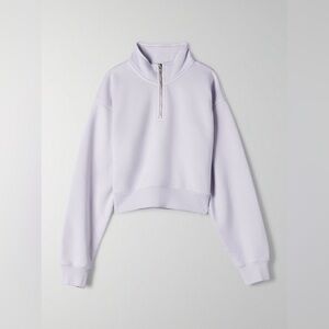 Aritzia TNA Cozy Sweatfleece quarter zip sweatshirt